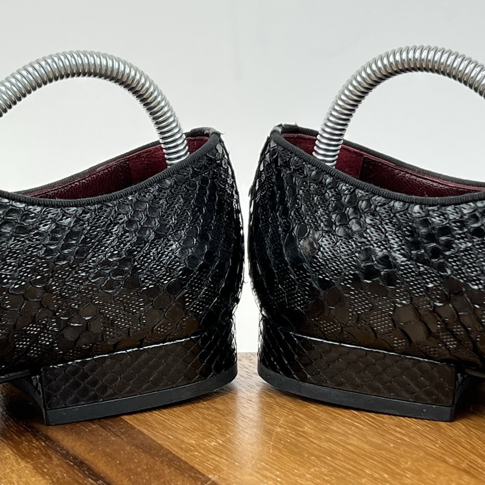 Mens Louis Vuitton Compass Noir‎ Black Python Dress Shoes Oxfords Size 6.5 N GUC - Picture 6 of 12